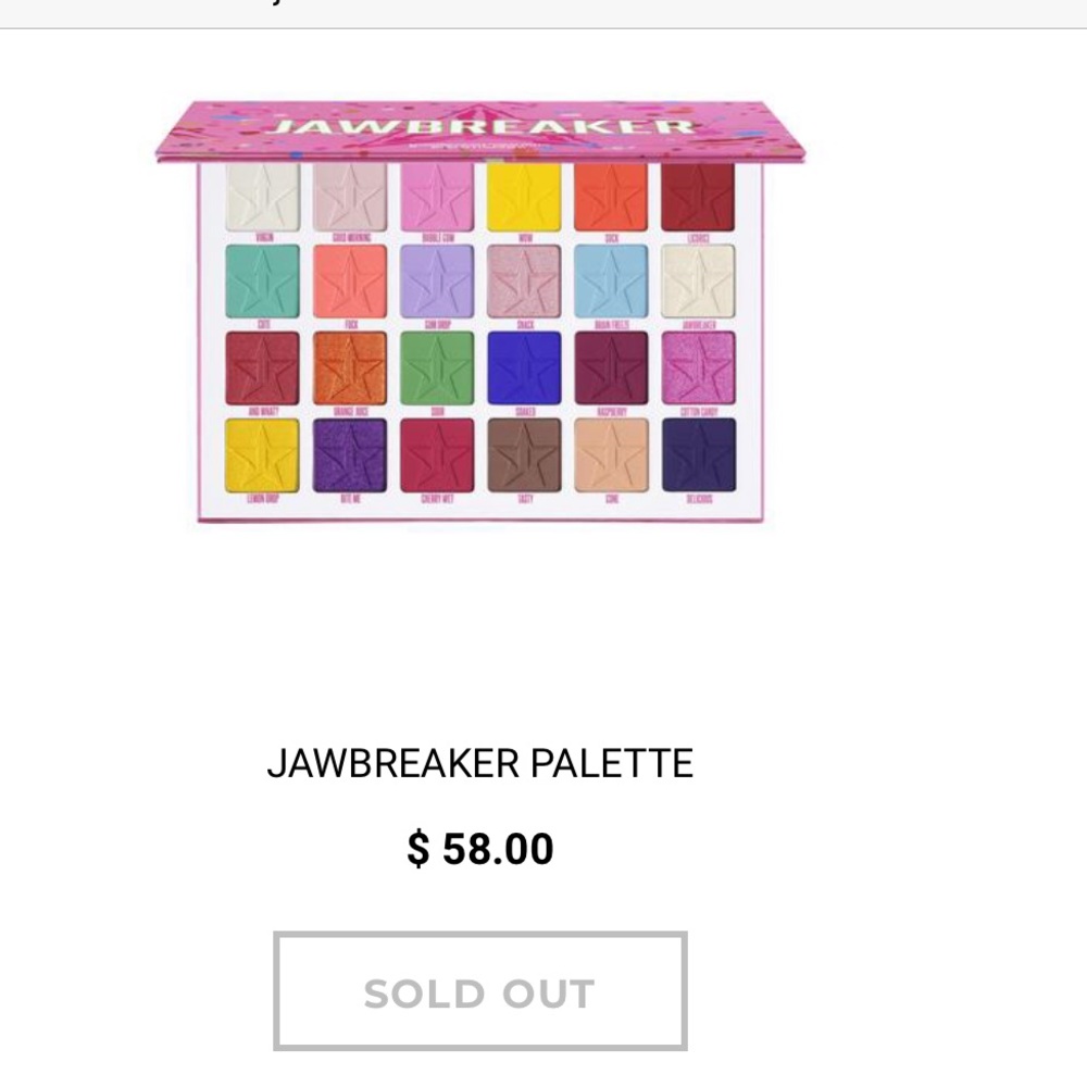 NWT - Jawbreaker Palette (2 single palettes)